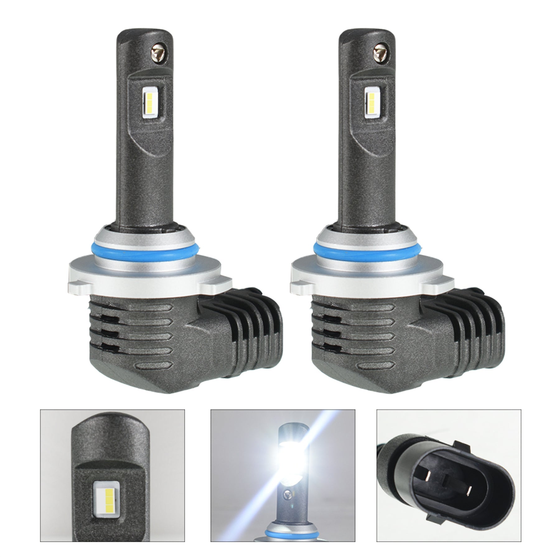 TOPPARTZ 9006/HB4 LED Headlight Bulbs,80W 6000 Lumens Super Bright 6500K Cool White LED Headlights Conversion Kit,Pack of 2