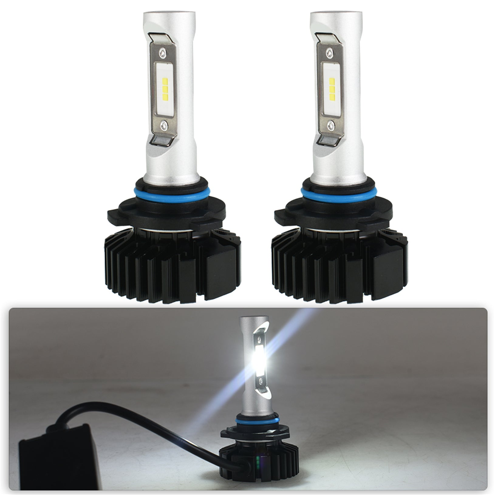 TOPPARTZ 2Pcs 9005/HB3 LED Headlight Bulbs 6000K White 30W 6000LM 6000K Super Bright Headlight Conversion Kit