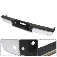 TOPPARTZ Rear Chrome Step Bumper with Rear Object Sensor Assembly Replacement for 2004-2006 F-150 4L3Z17906BA FO1103119