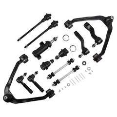 TOPPARTZ 13Pcs Front Upper Control Arm & Ball Joints Tie Rods Replacement for 2002-2006 Cadillac Escalade 2002-2006 Chevrolet Avalanche 1500