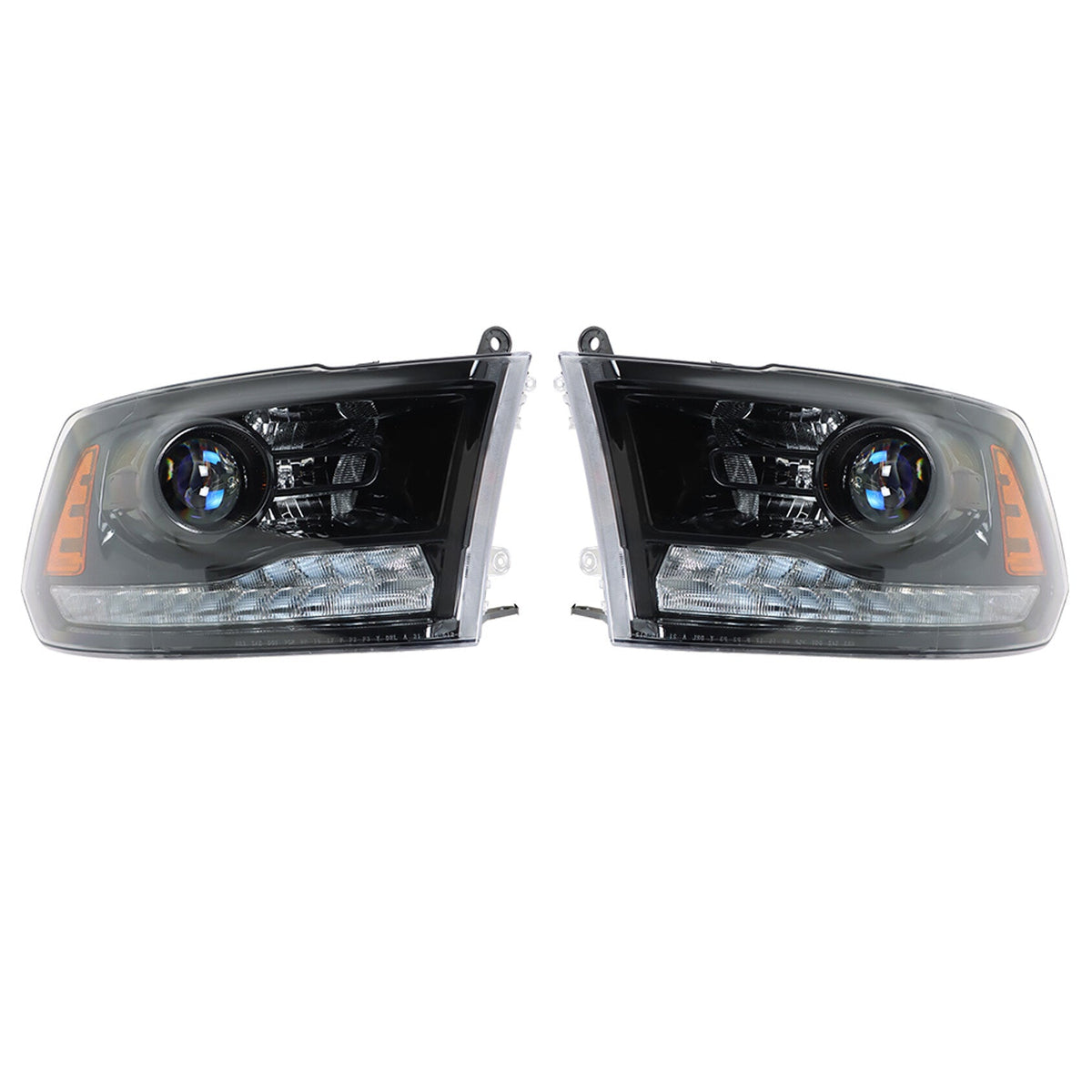 TOPPARTZ Headlight Assembly Replacement for Ram 2009-2018 1500 2500 3500 Assembly Headlights LED Set Driver ＆ Passenger Side
