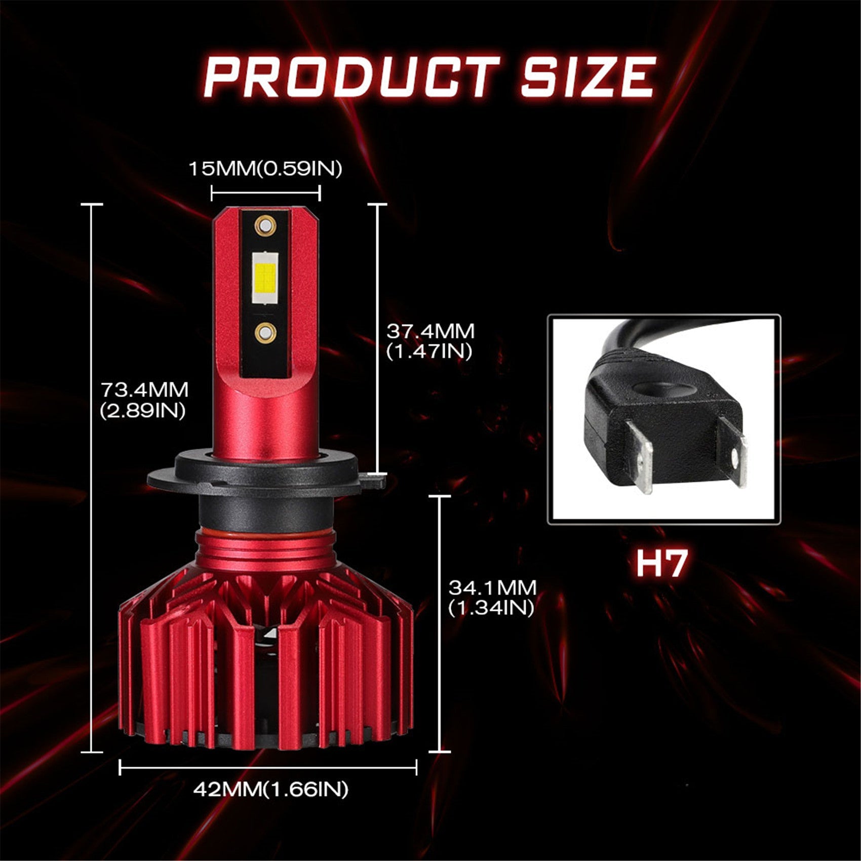 TOPPARTZ H7 LED Headlight Bulbs,10000LM 60W 6000K Cool White Super Bright All-in-One Headlight Conversion Kit,Pack of 2