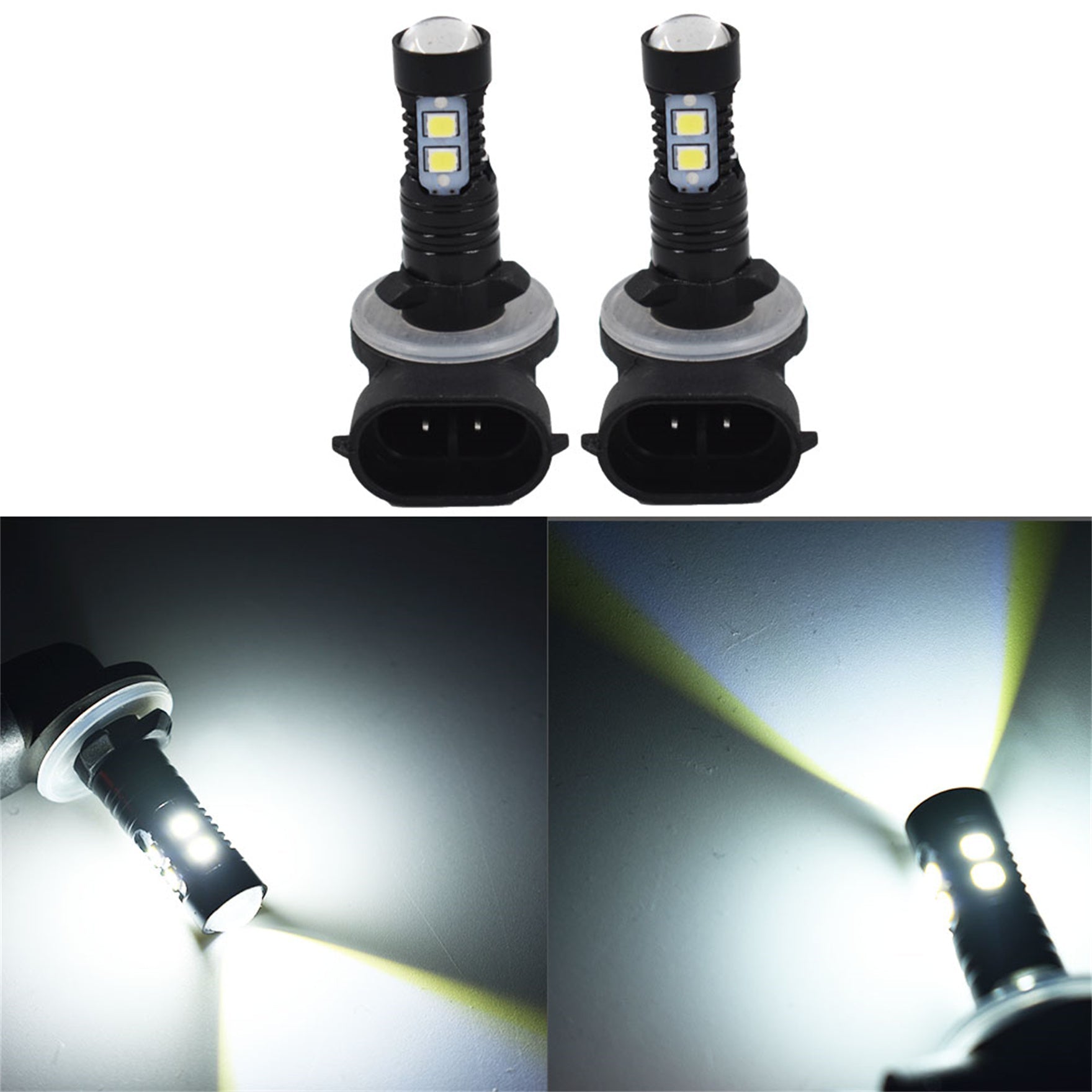 2x 50W 881 889 6000K Super White High Power LED Fog Driving Lights Bulbs NEW