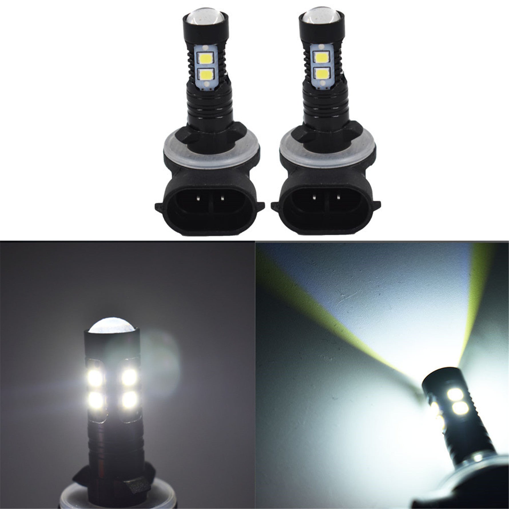 2x 50W 881 889 6000K Super White High Power LED Fog Driving Lights Bulbs NEW