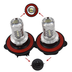 2x 8000k High Power 80w Led Headlights Bulbs For Honda Foreman 500 2005-2014