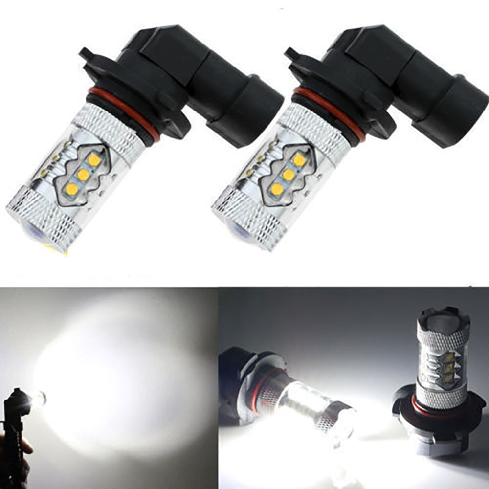 2x 80W Headlights For Can-Am & Honda Foreman  LED 6000K Super White Bulb
