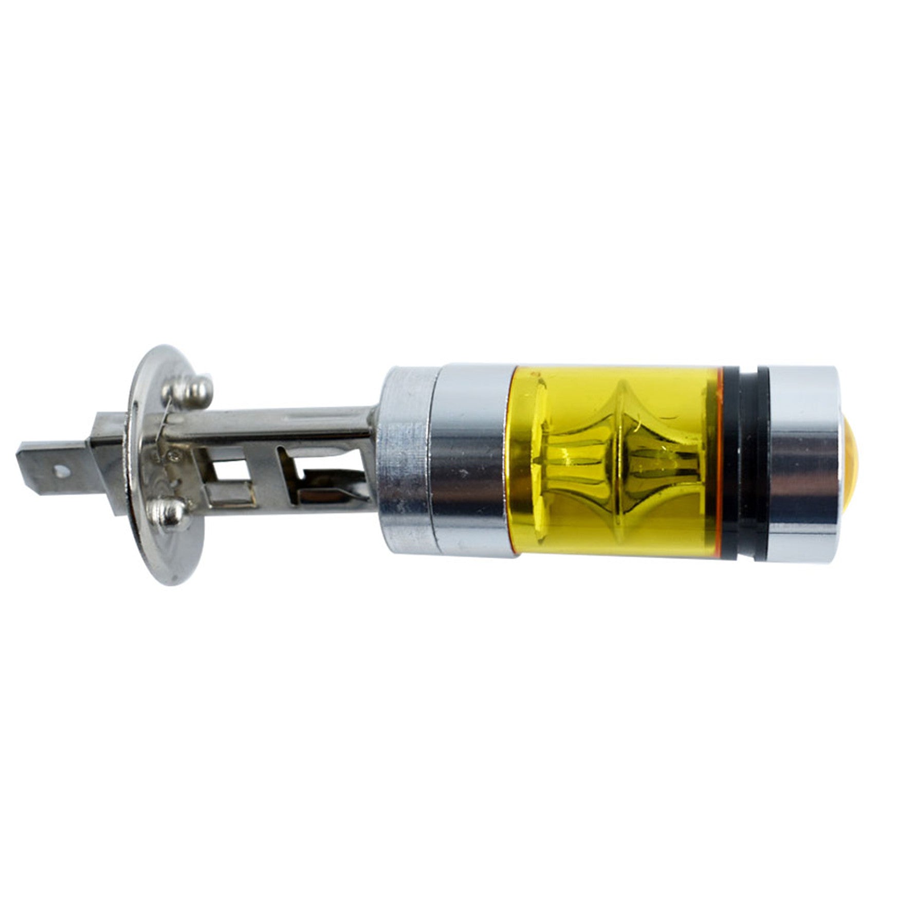 2x H1 4300K YELLOW 20-SMD 100W LED Projector Fog Driving DRL Light Bulbs