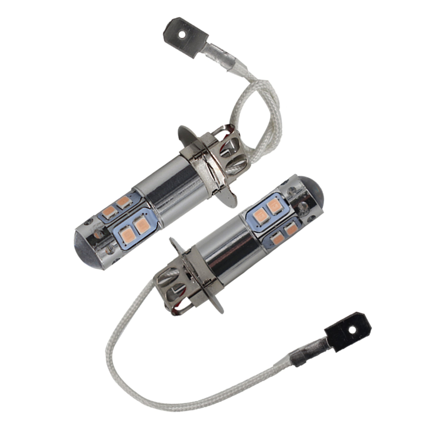 2x H3 14000K Purple LED Headlight Bulbs Kit Fog Driving Light DRL 100W