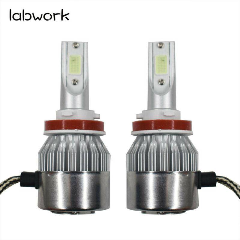 2x H8 H9 H11 H16 8000K Ice Blue  LED Headlight Bulbs Kit High Low Beam