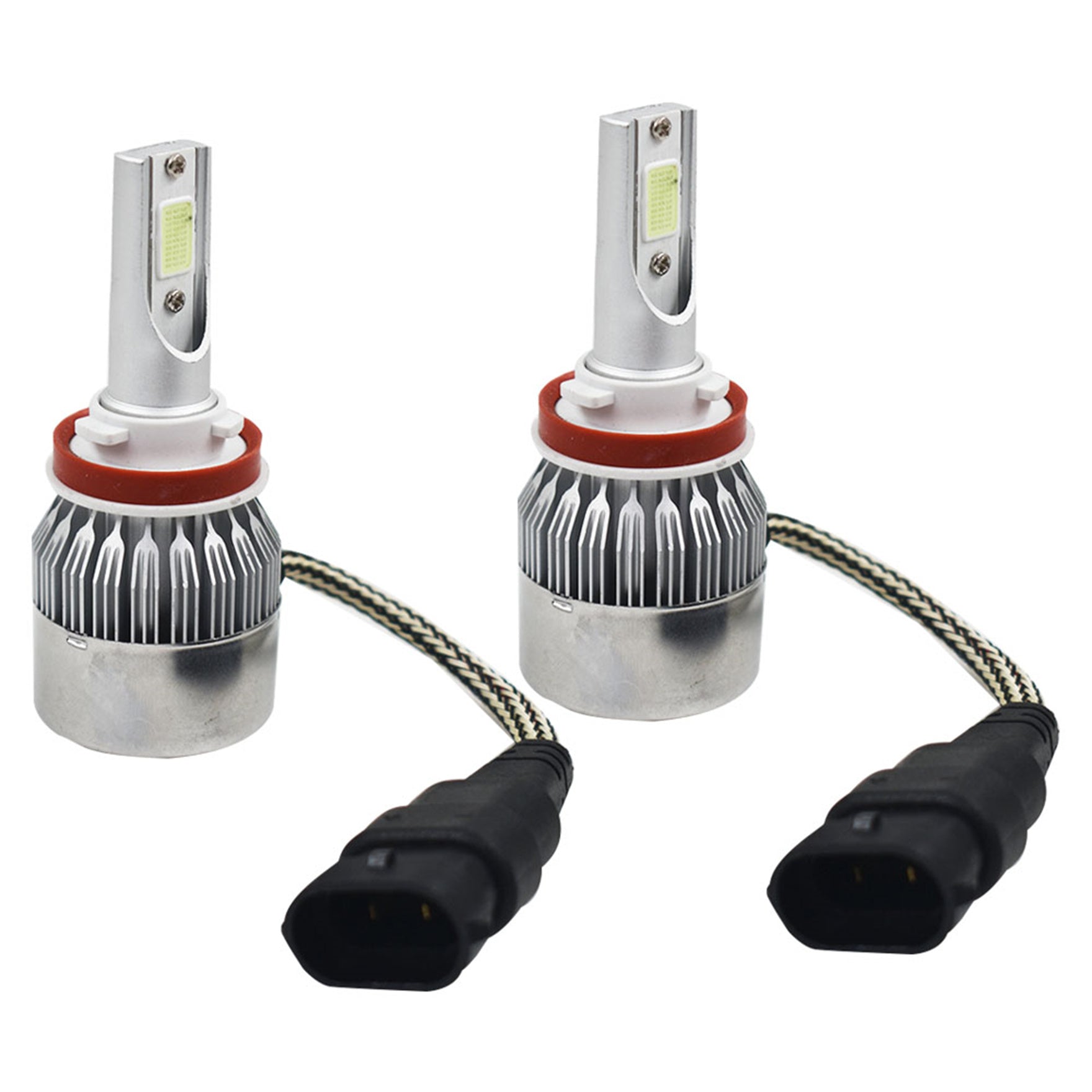 2x H8 H9 H11 H16 8000K Ice Blue  LED Headlight Bulbs Kit High Low Beam