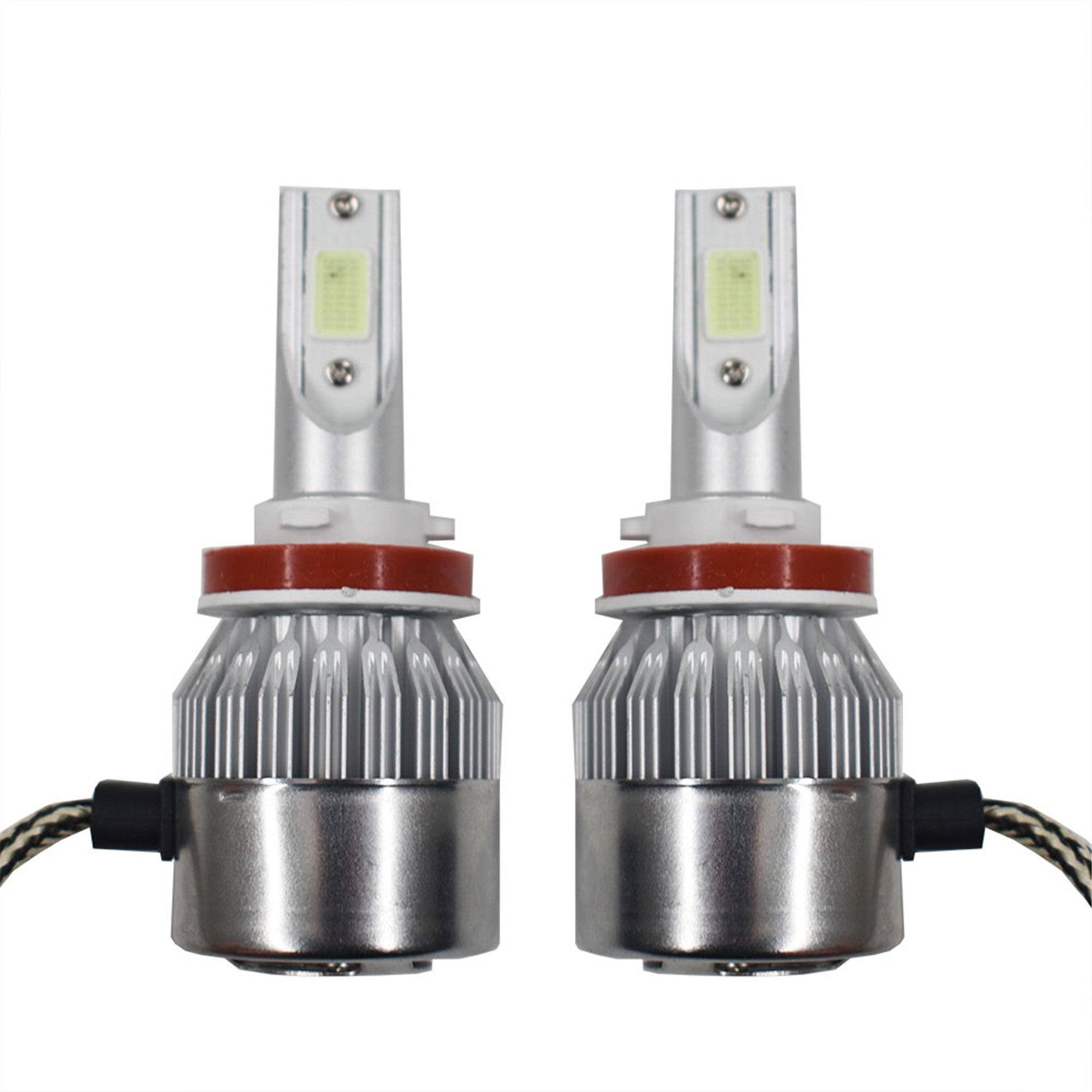 2x H8 H9 H11 H16 8000K Ice Blue  LED Headlight Bulbs Kit High Low Beam