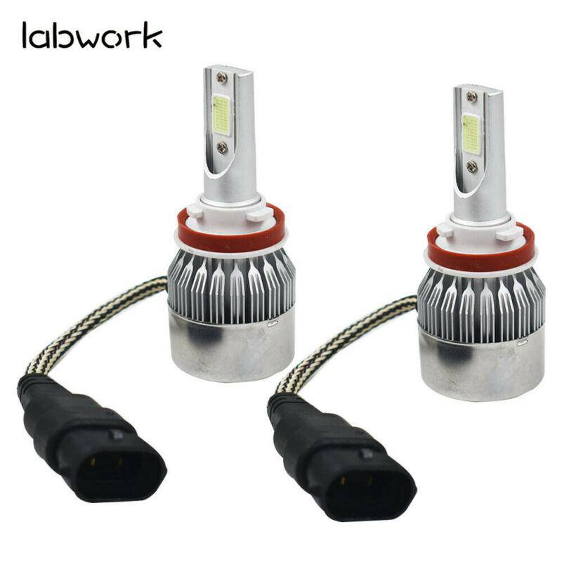 2x H8 H9 H11 H16 8000K Ice Blue  LED Headlight Bulbs Kit High Low Beam