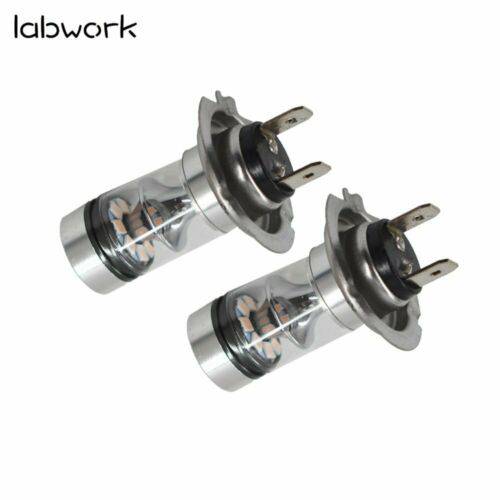 2x Purple 100W LED H7 14000K Headlight Bulbs Kit Fog Driving Light DRL New