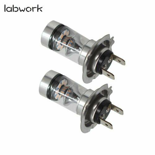 2x Purple 100W LED H7 14000K Headlight Bulbs Kit Fog Driving Light DRL New