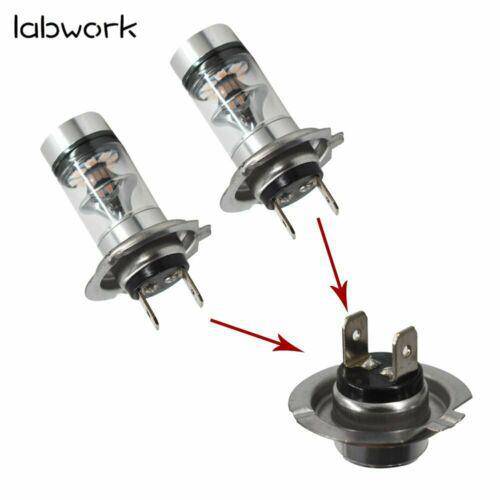 2x Purple 100W LED H7 14000K Headlight Bulbs Kit Fog Driving Light DRL New