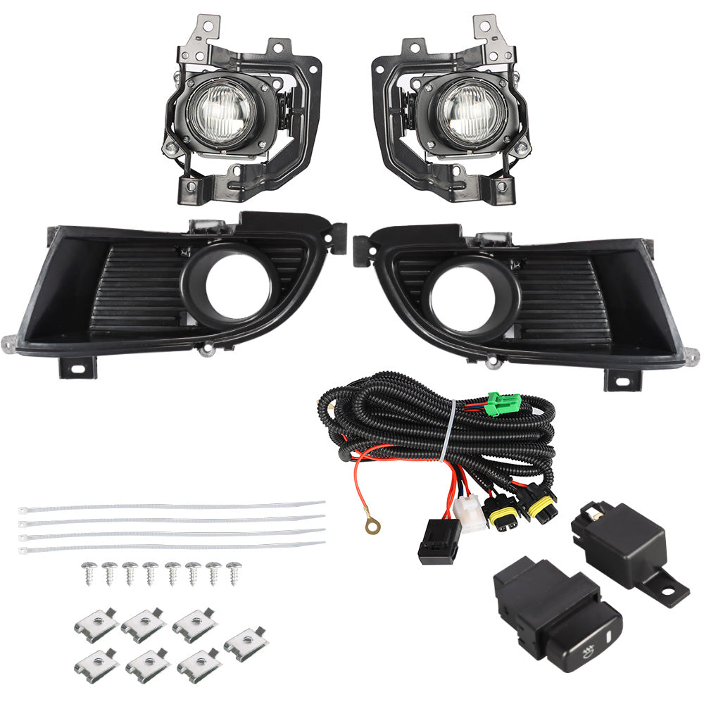 TOPPARTZ Driver & Passenger Side Clear Fog Lights Lamps For 2004-2005 Mitsubishi Lancer