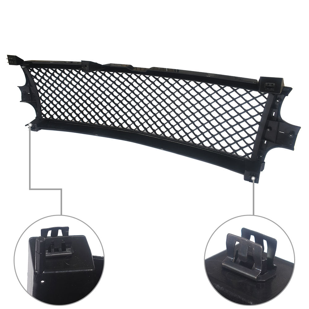 TOPPARTZ Front Bumper Glossy Black Grill For 1999-2002/00-06 Silverado Tahoe Suburban