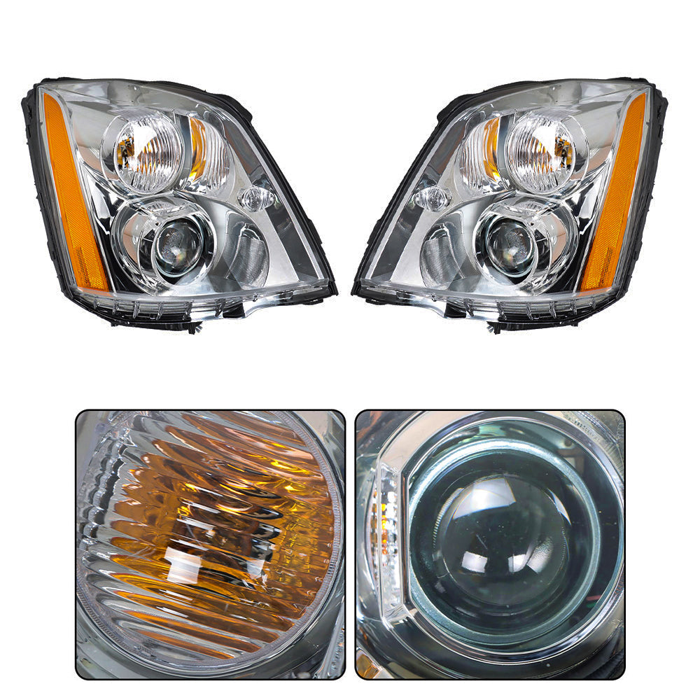 TOPPARTZ HID Headlights Assembly Replacement for 2006-2011 Cadillac DTS 4.6L Projector Headlamp Passenger & Driver Side 20861482 20861481
