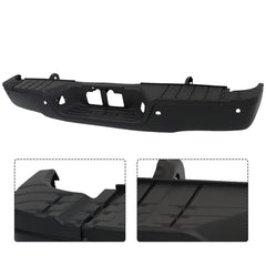 TOPPARTZ Black Rear Step Bumper Replacement for 2007-2013 Toyota Tundra with Parking Aid Sensor Holes