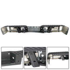 TOPPARTZ Chrome Rear Step Bumper Assembly For 2009-2014 Ford F150 W/Sensor Holes