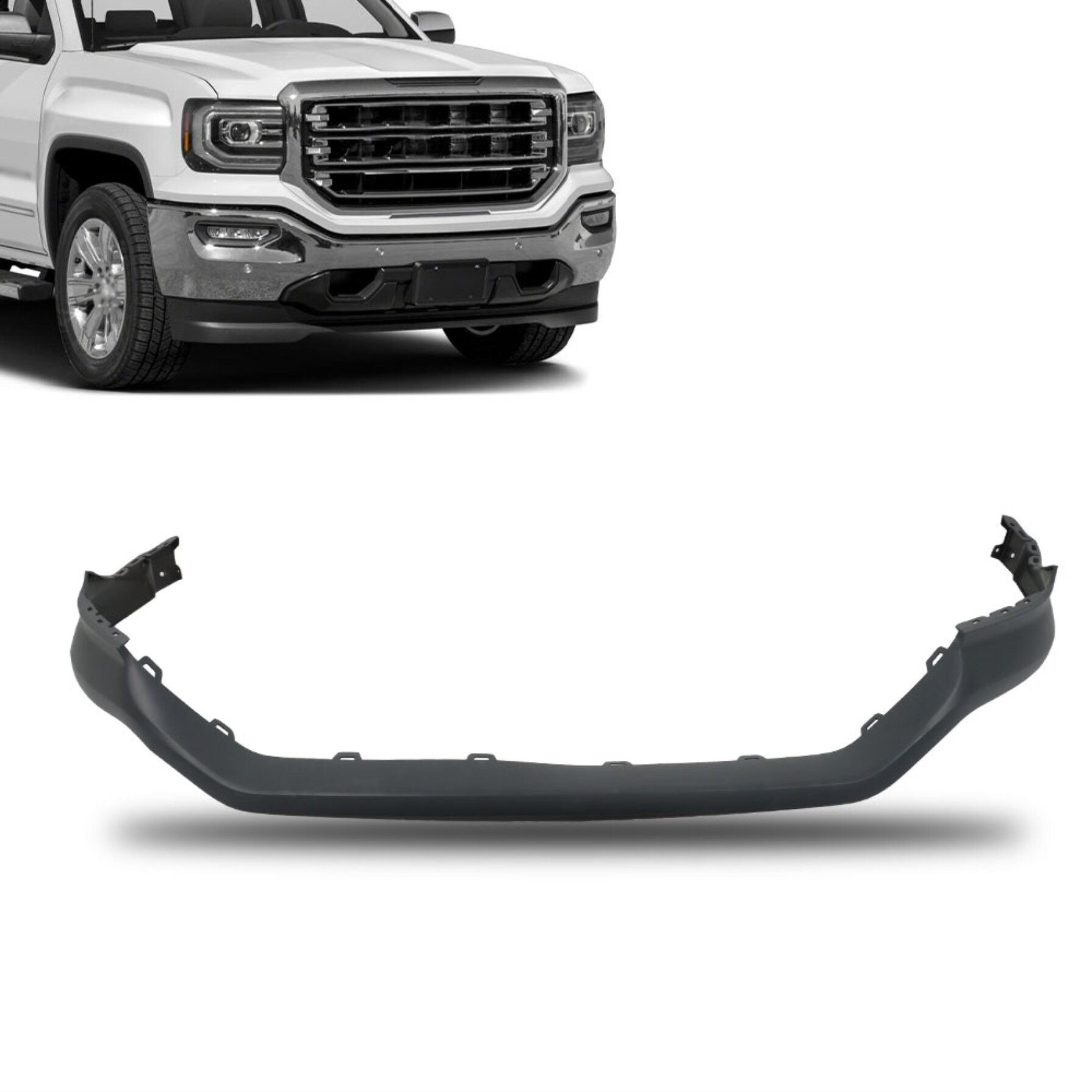 TOPPARTZ Primed Front Upper Bumper Cover Replacement for 2016-2018 Sierra 1500