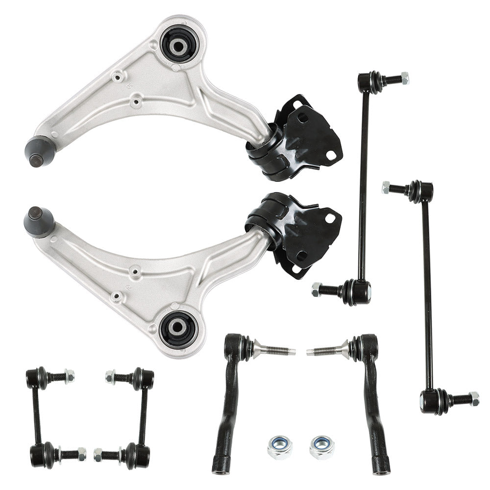 TOPPARTZ Front Lower Control Arms with Tierods Sway Bars Replacement for 2013-2018 Ford Fusion Lincoln MKZ