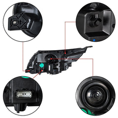 Headlights Front Head Lamps Replacement for 2016-2018 Ford Explorer Limited/XLT/Platinum LED DRL Headlight Headlight Assembly Passenger Side