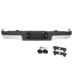TOPPARTZ Chrome Rear Step Bumper Assembly For 2009-2014 Ford F150 W/Sensor Holes