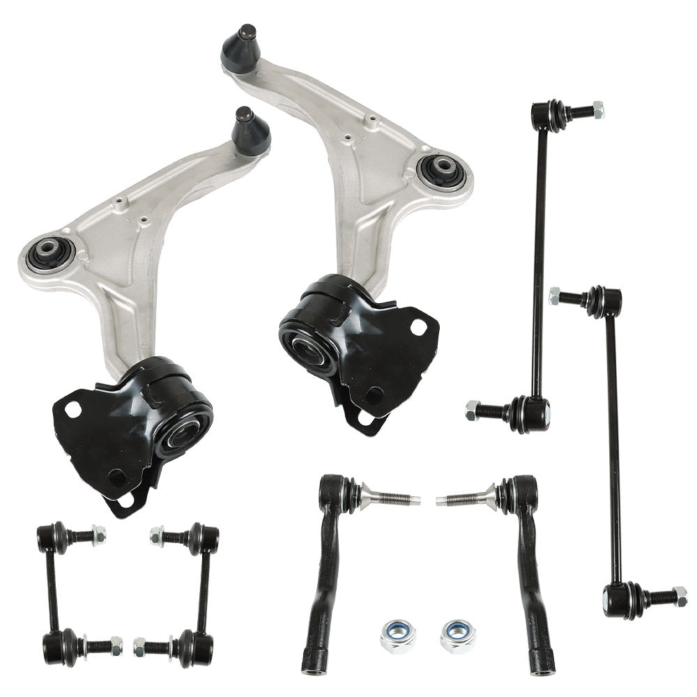 TOPPARTZ Front Lower Control Arms with Tierods Sway Bars Replacement for 2013-2018 Ford Fusion Lincoln MKZ