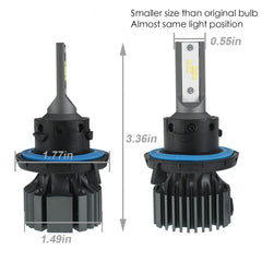 TOPPARTZ 9008/H13 LED Fog Light Bulbs,50W 12000LM 6000 White High brightness Headlights Bulbs Conversion Kit,Pack of 2