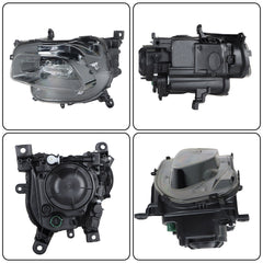 TOPPARTZ Left Headlights For 2014-2018 Jeep Cherokee Projector Black Halogen Type