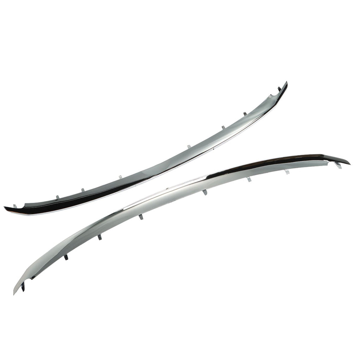 Chrome Front Upper & Lower Grille Molding Replacement for Ford Explorer 2011-2015 BB5Z8200BA BB5Z8200AA FO1216107 FO1217105