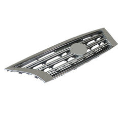 TOPPARTZ Front Upper Grille w/2 Supports For 2013-2015 Nissan Sentra Chrome