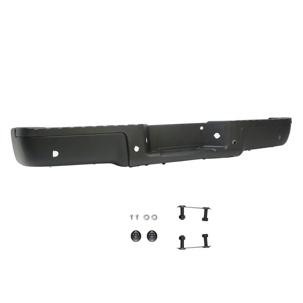 TOPPARTZ Rear Steel Bumper Assembly For 2009-2014 Ford F150 Pickup W/ Park Black