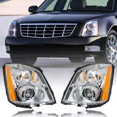 TOPPARTZ HID Headlights Assembly Replacement for 2006-2011 Cadillac DTS 4.6L Projector Headlamp Passenger & Driver Side 20861482 20861481