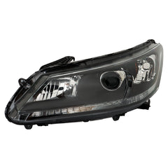 TOPPARTZ Pair Headlights Headlamps Fit For 2013-2015 Honda Accord Projector Black