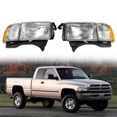TOPPARTZ Headlight Assembly Replacement for Dodge Ram 1500 2500 3500 1994-2002 Headlights Set Driver ＆ Passenger Side