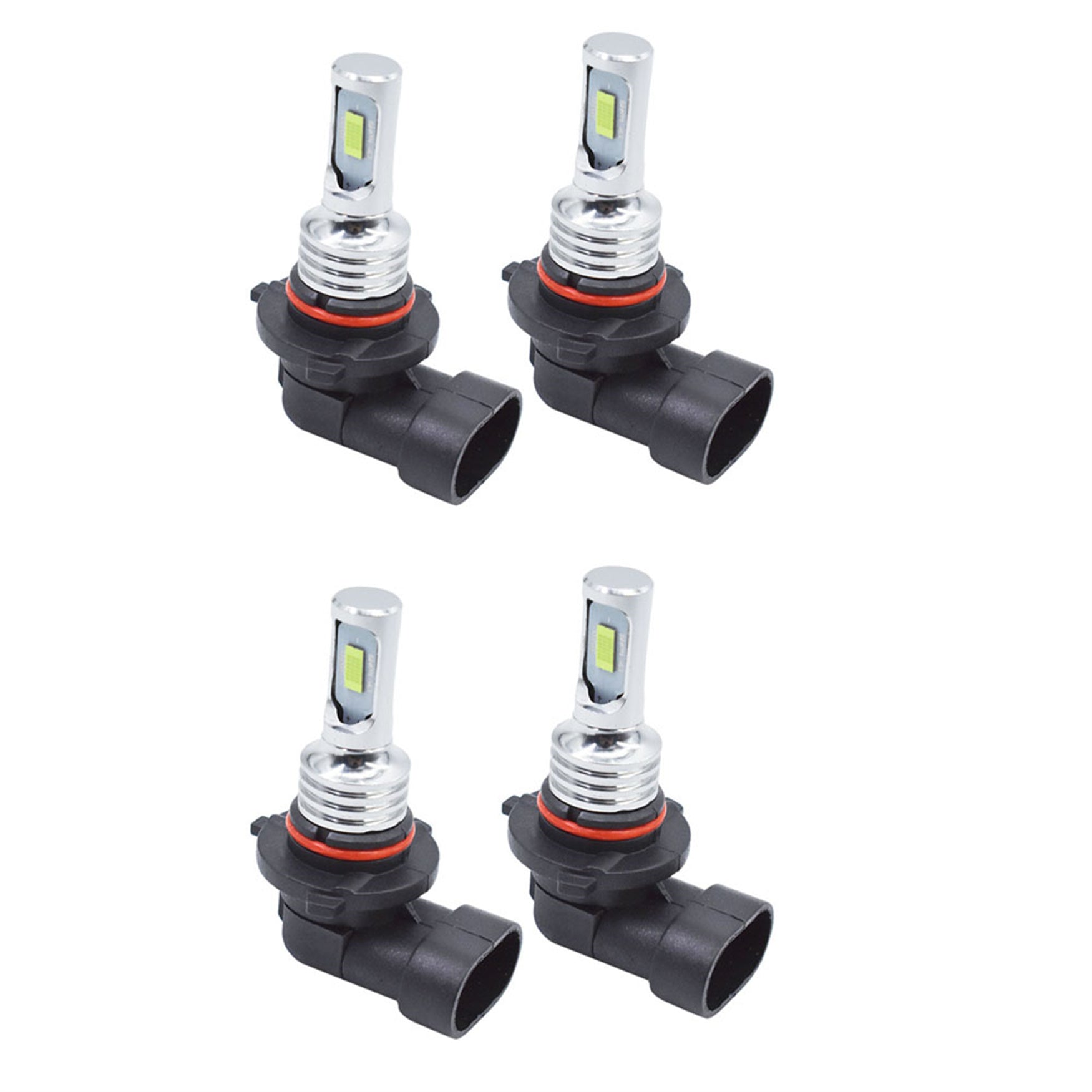 4 PSC Combo 9005 9006 LED Headlight Bulbs Kit High&Low Beam  35W 8000K