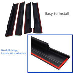 4 X For Chevrolet Silverado / Sierra Crew Cab Rocker Panel Guard Cover Trim