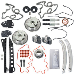 TOPPARTZ Timing Chain Kit+Cam Phasers+VVT Valves Fit For Triton 3V Ford F150 Lincoln