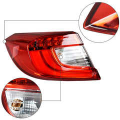 TOPPARTZ Driver Side Outer Tail Light Replacement for 2018-2021 Honda Accord Sedan Rear Brake Tail Lamp Assembly LH Left Side 33550TVAA01 HO2804118