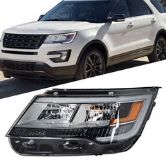 Headlights Front Head Lamps Replacement for 2016-2018 Ford Explorer Limited/XLT/Platinum LED DRL Headlight Headlight Assembly Driver Side