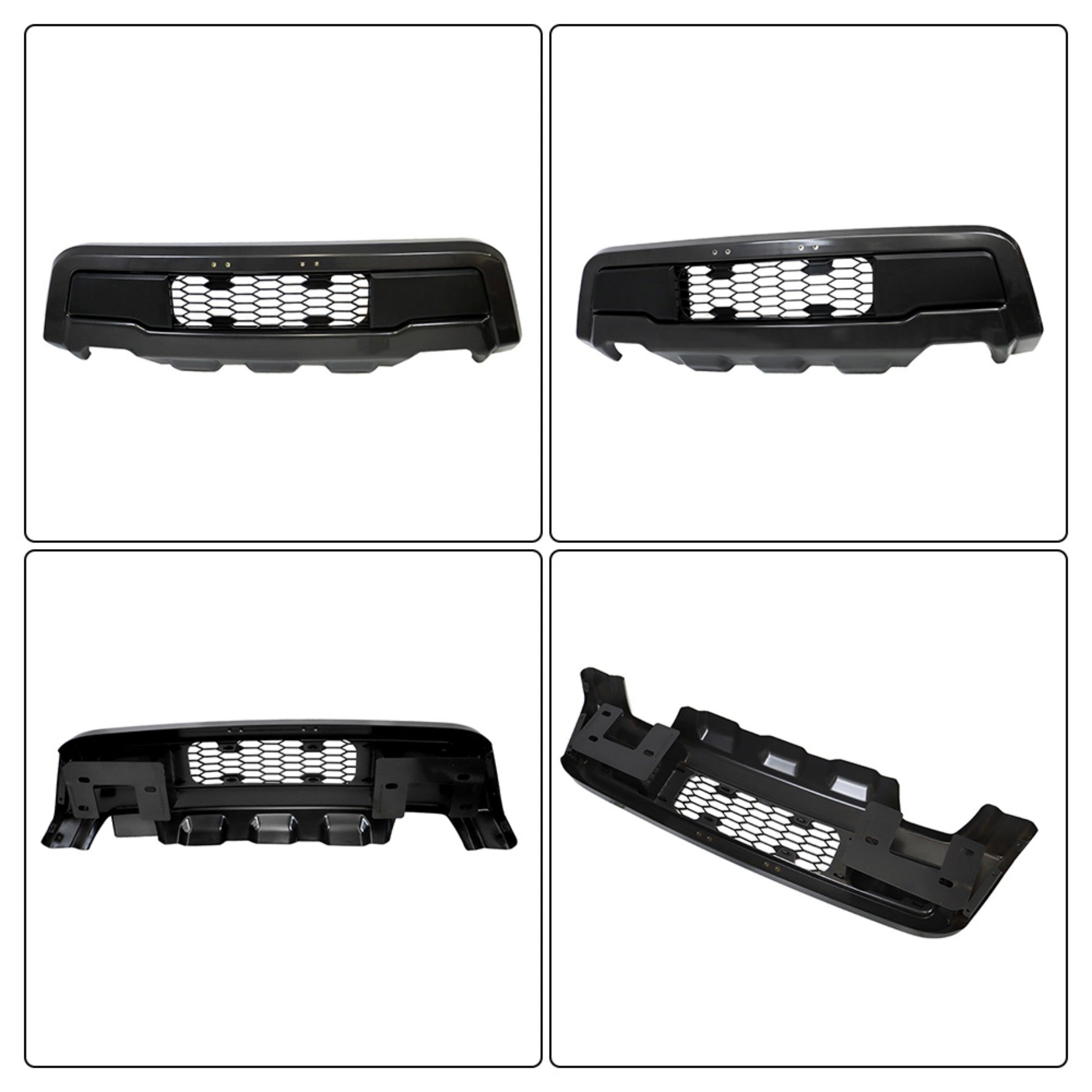 TOPPARTZ Painted Black Steel Front Bumper Assembly Kit Replacement for 2021 2022 F150 Raptor Style