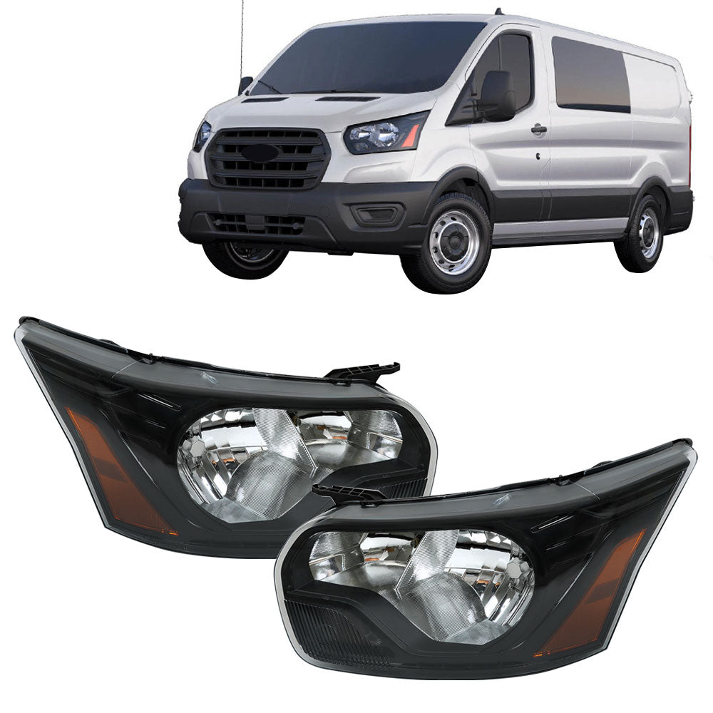TOPPARTZ Headlight Assembly Replacement for Ford Transit-250 2015-2017 Set Driver ＆ Passenger Side
