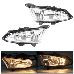 TOPPARTZ Right&Left Side Fog Lights Lamps w/Switch Kits For 07-10 Hyundai Elantra Clear