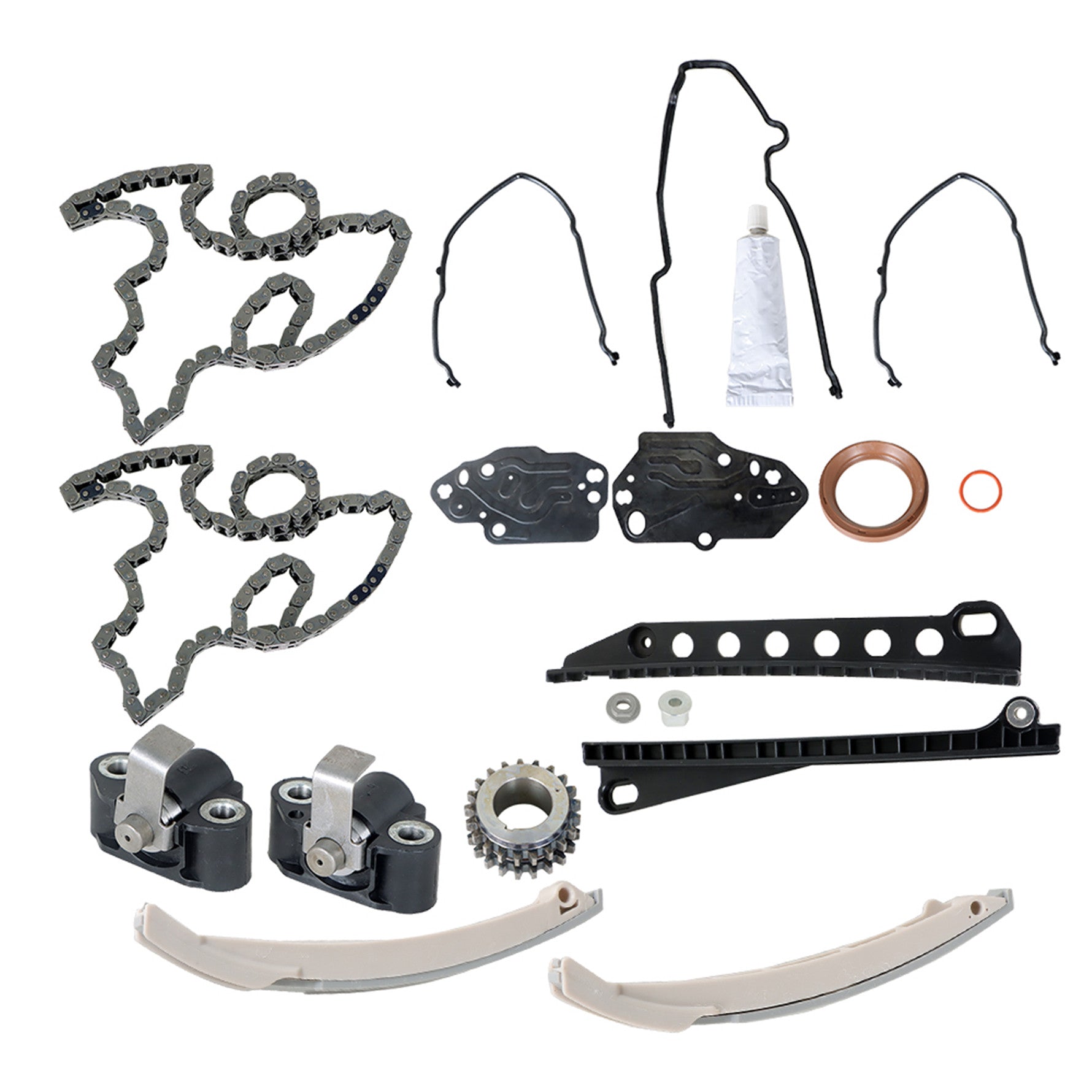 TOPPARTZ Timing Chain Kit Timing Cover Gaskets 5L3Z-6268-A Replacement for Ford Expedition F250 F350 Super Duty 5.4L