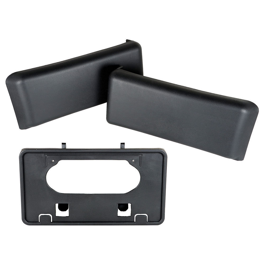 TOPPARTZ Front Bumper Guards Pads License Plate Frame Bracket Replacement for 2009-2014 Ford F-150 9L3Z17E810B 9L3Z17A385A