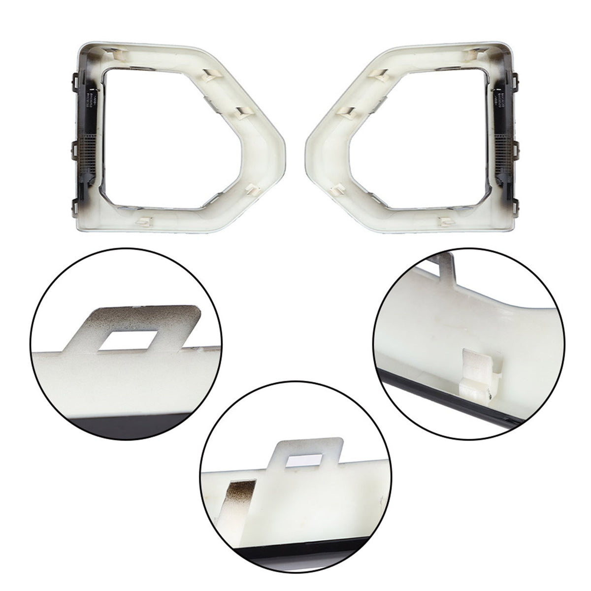 TOPPARTZ Front Bumper Fog Light Outer Bezel Cover Black Replacement for 2019-2021 GMC Sierra Denali SLT AT4 Driver & Passenger Side