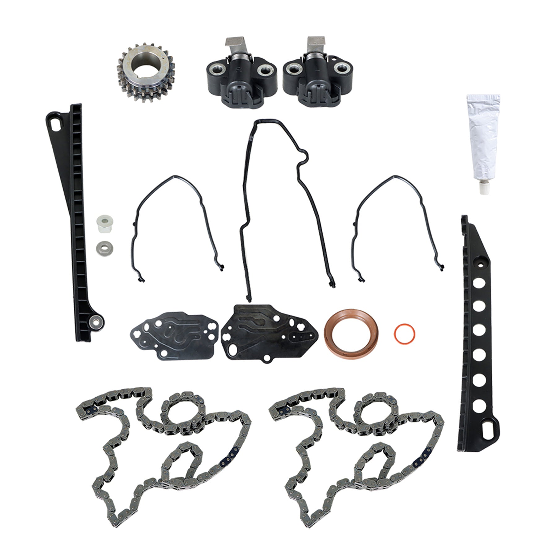 TOPPARTZ Timing Chain Kit Timing Cover Gaskets 5L3Z-6268-A Replacement for Ford Expedition F250 F350 Super Duty 5.4L