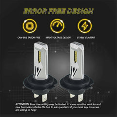 TOPPARTZ 2Pcs H7 LED Fog Light Bulbs,80W 1500LM 6000K White 300% Brighter Replacement for Halogen Fog Light Bulbs